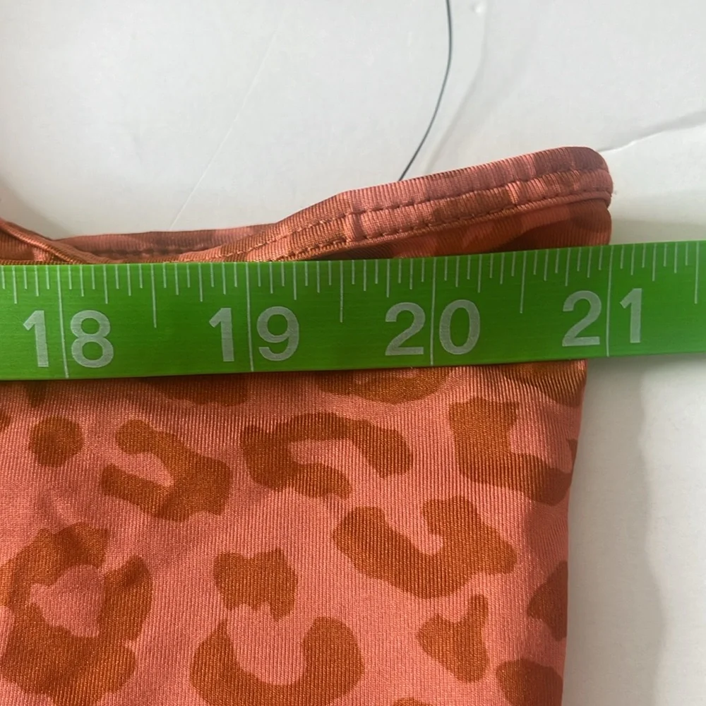 Nike Dri-Fit One Leopard Print Cropped Tank Top Orange XL